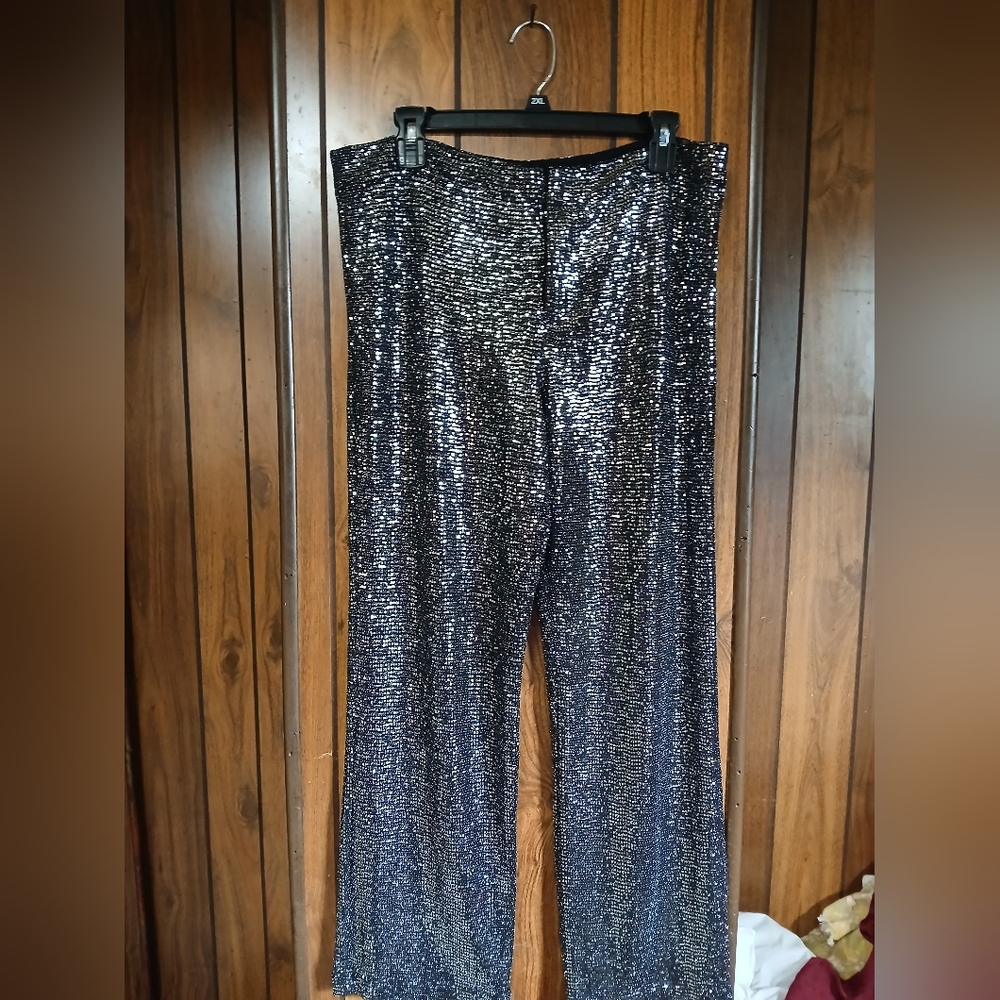 Free People Black Sequin Pants